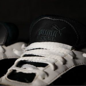 Forrest green/white puma cell shoes